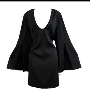 Misguided Black Satin Dress